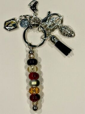 Vegas Golden Knights Beaded keychain hanging purse charm